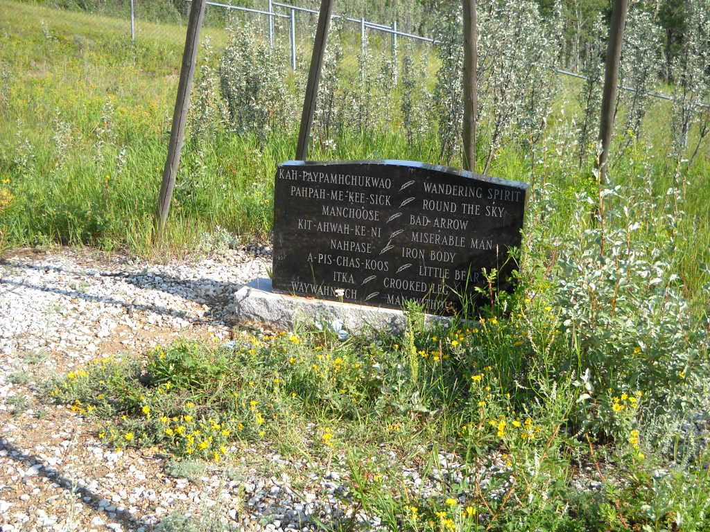 Mass grave of Cree warriors Ft Battleford SK